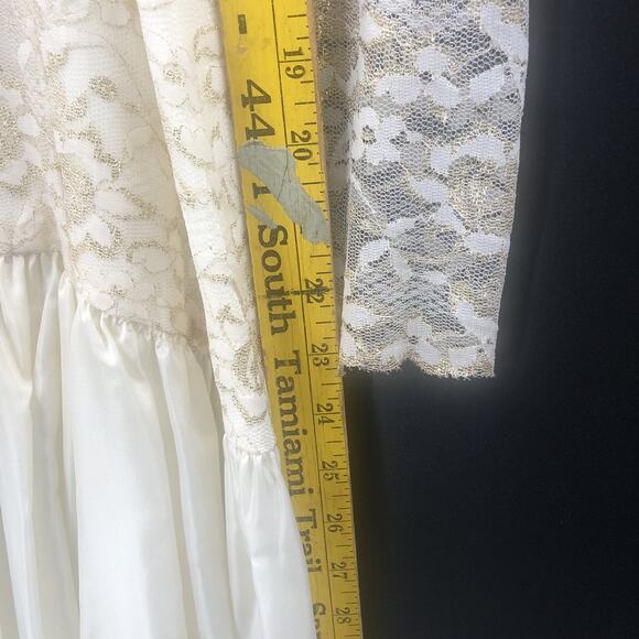 Vintage 1980s Women's Chiffon Sheer Skirt Drop Waist Cocktail Dress - Picture 11 of 14